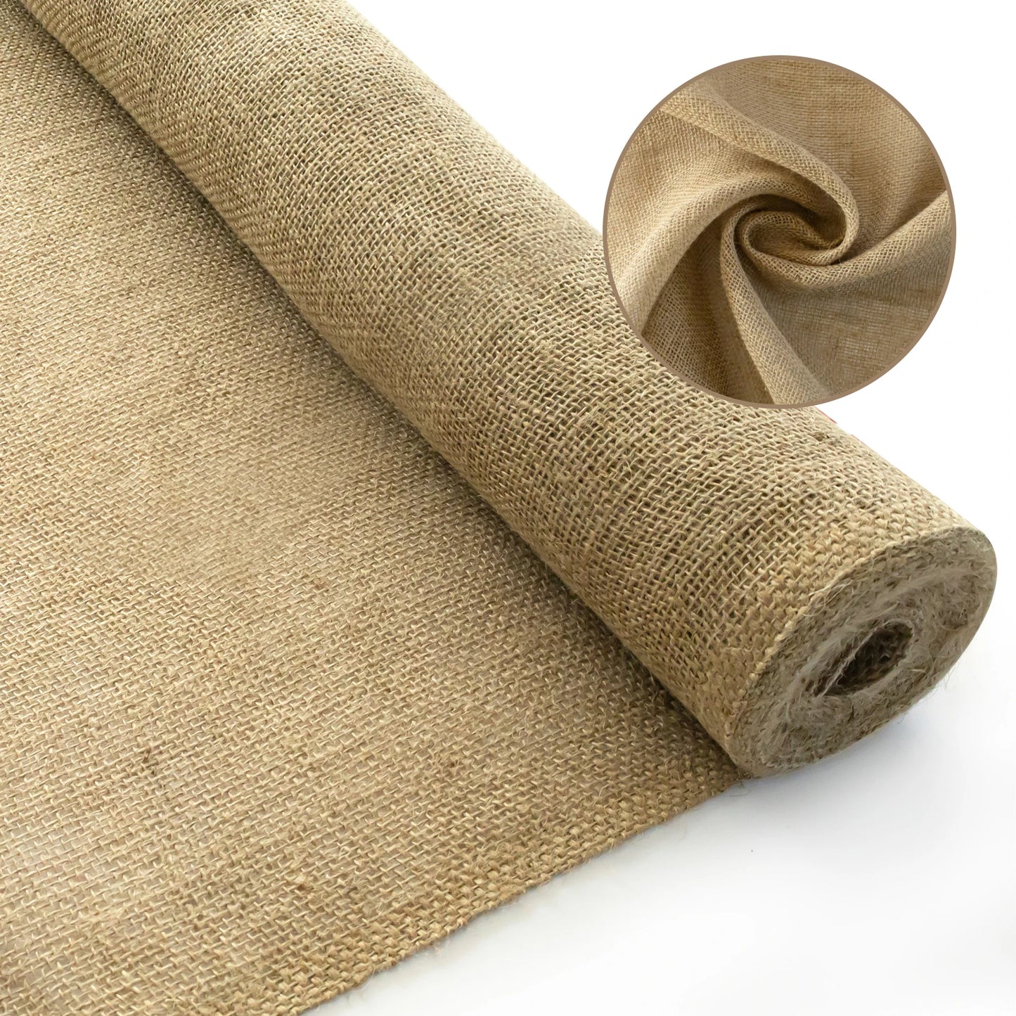 45 in. x 15 ft. Gardening Burlap Roll - Natural Burlap Fabric for Weed Barrier, Tree Wrap, Plant Cover