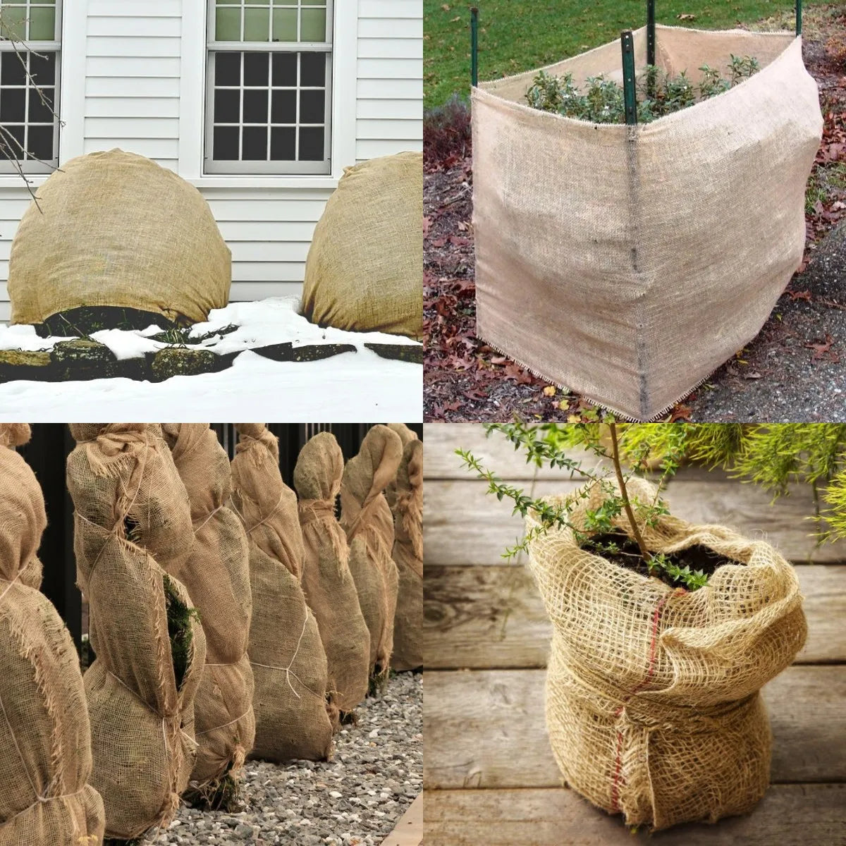 45 in. x 15 ft. Gardening Burlap Roll - Natural Burlap Fabric for Weed Barrier, Tree Wrap, Plant Cover