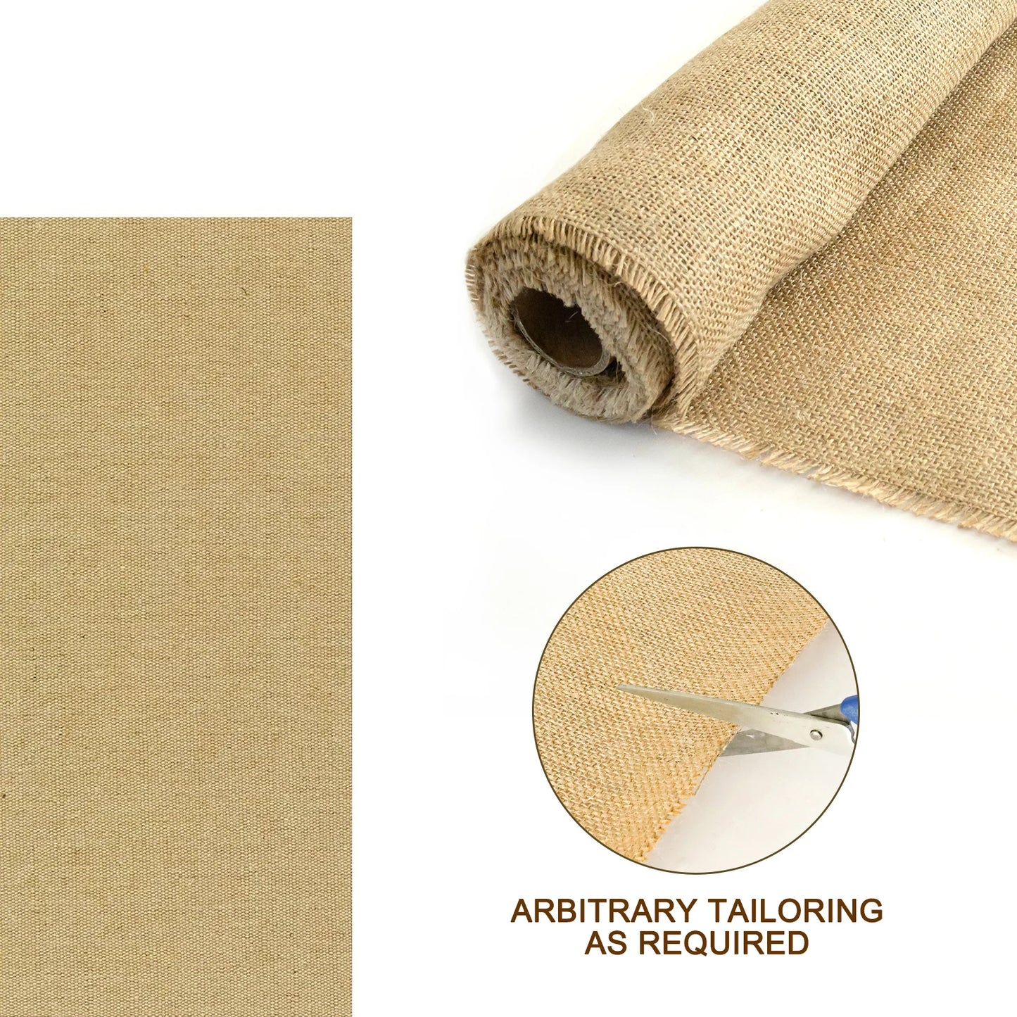 45 in. x 15 ft. Gardening Burlap Roll - Natural Burlap Fabric for Weed Barrier, Tree Wrap, Plant Cover
