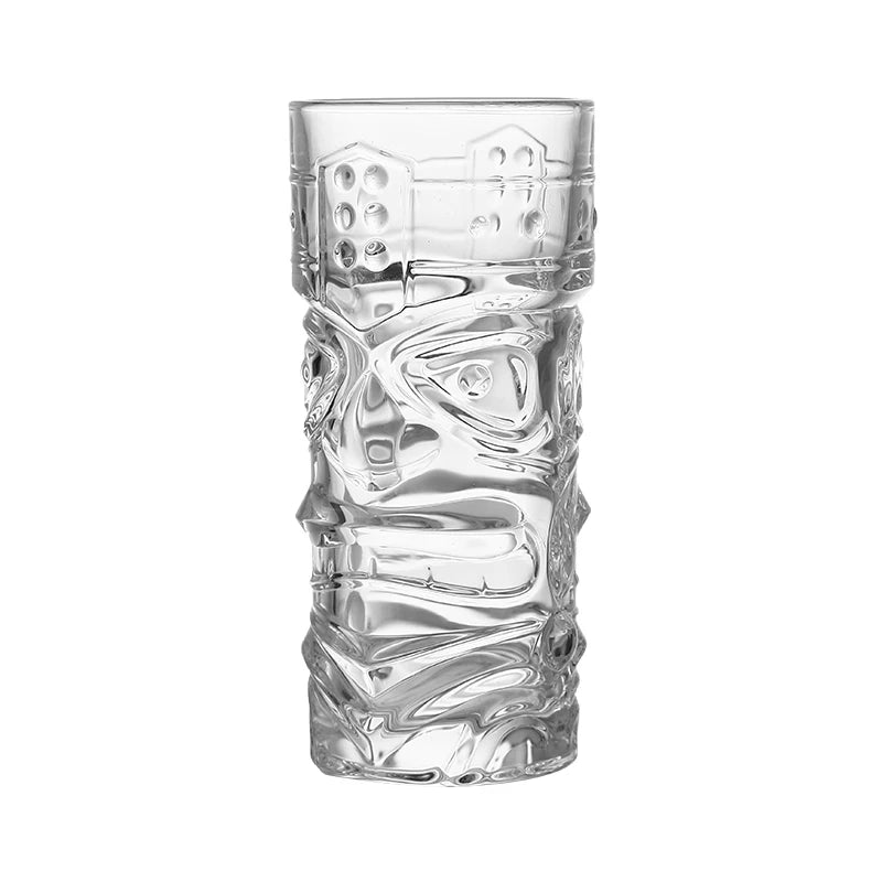 Glass Tiki Mug Modern Bar Tiki Cooler Clear Tumblers