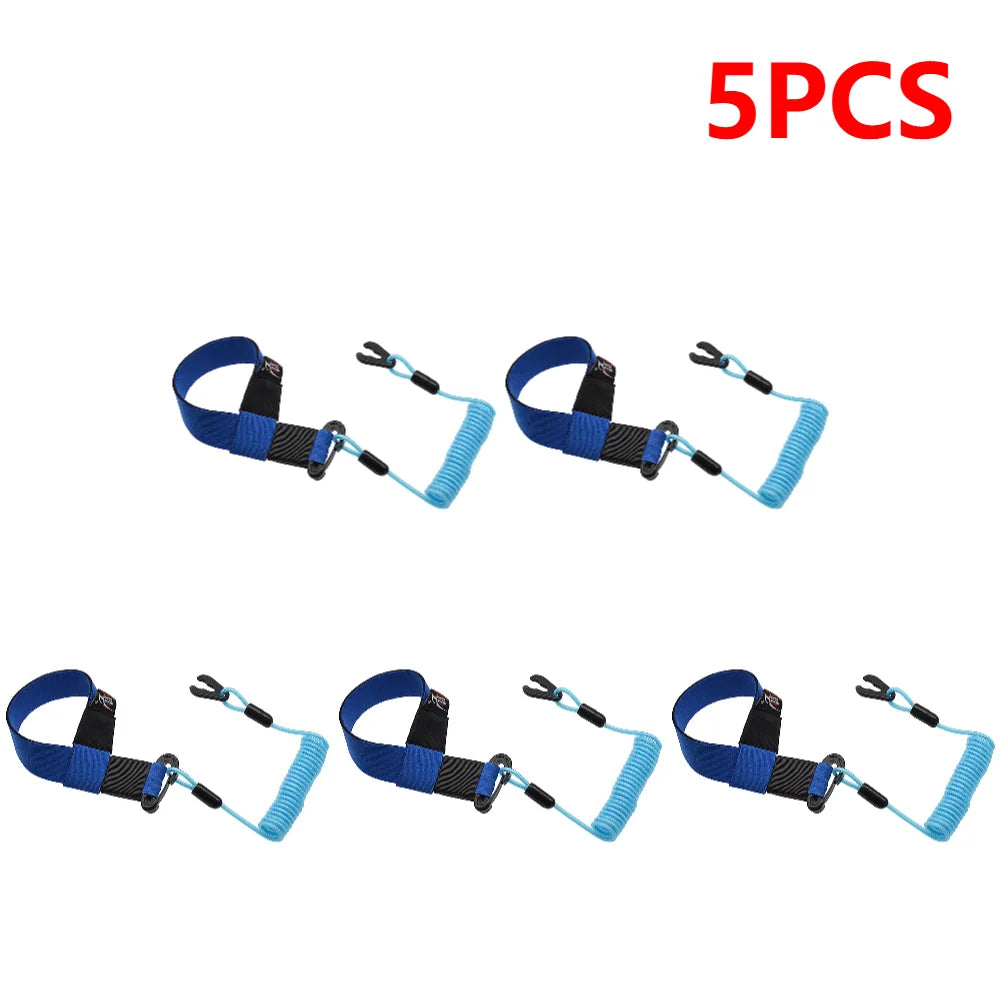 1-5PCS Jet Ski Safety Lanyard Adjustable Boat Motor Safety Tether Lanyard with Buckle Emergency Flameout Rope for YAMAHA Jet Ski