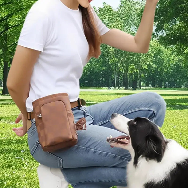 Magnetic buckle dog treat training pouch Waist Pouch Dog Accessories For Dog Outdoor Training Snack Training Obedience Bag