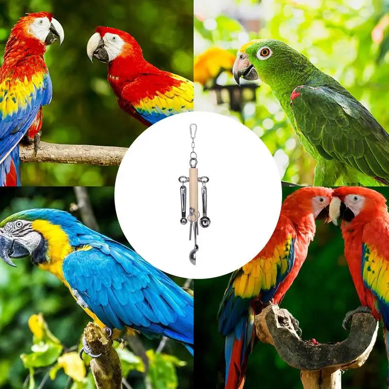 Parrot Toys Interactive Bird Cage Toy Educational Puzzle