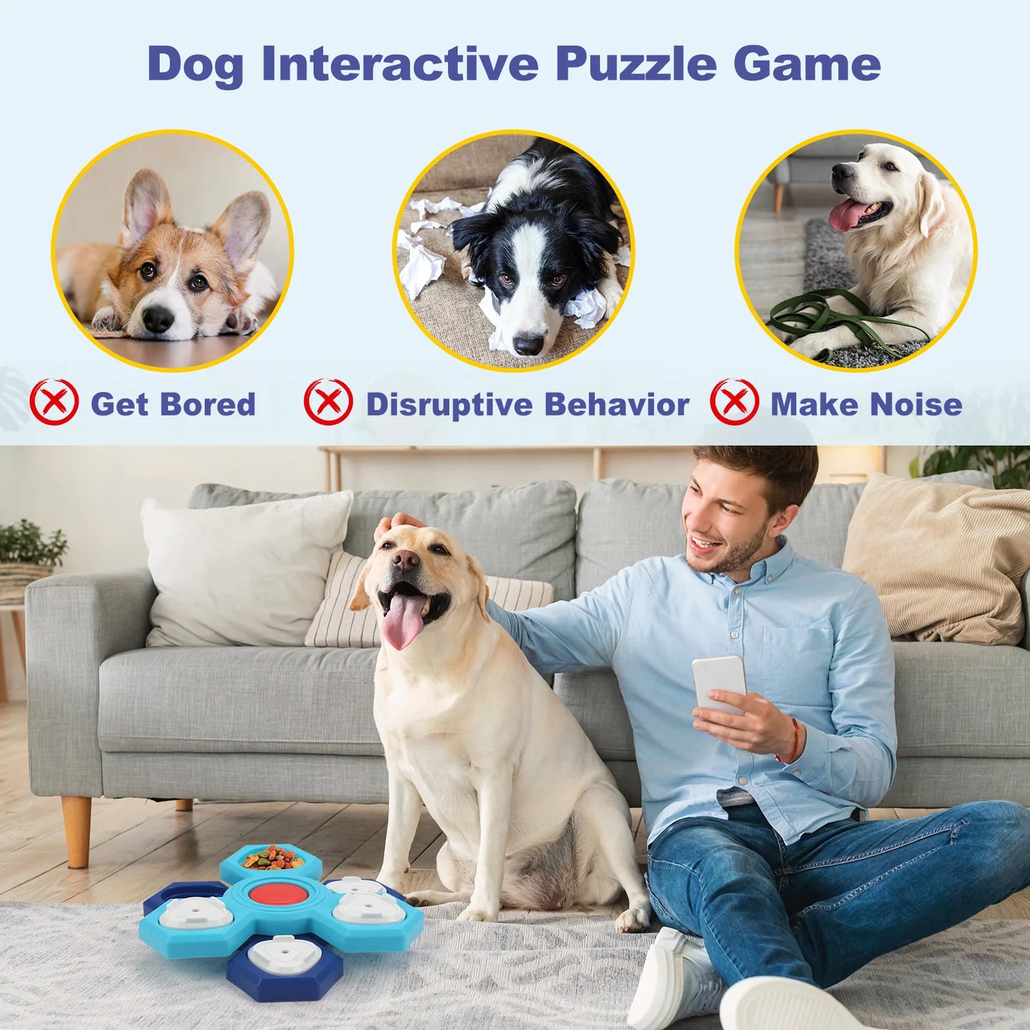 Four-layer pet dog cat feeder Educational pet toy Rotary turntable training foraging toy pet supplies