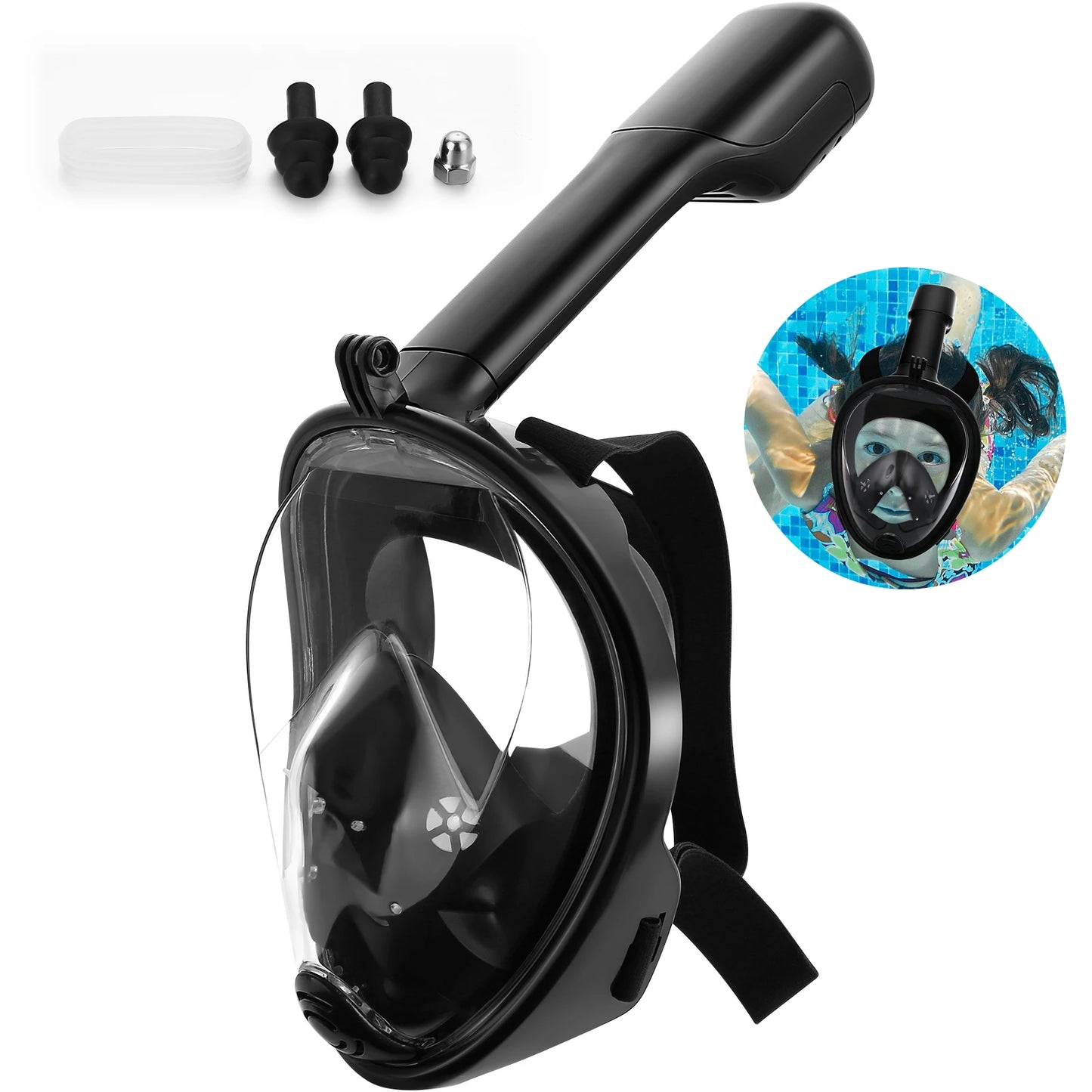 Professional Full Face Snorkel Mask Anti-Fog Anti-Leak Fit the Face Diving Mask for Adult Diving and Swimming Gear