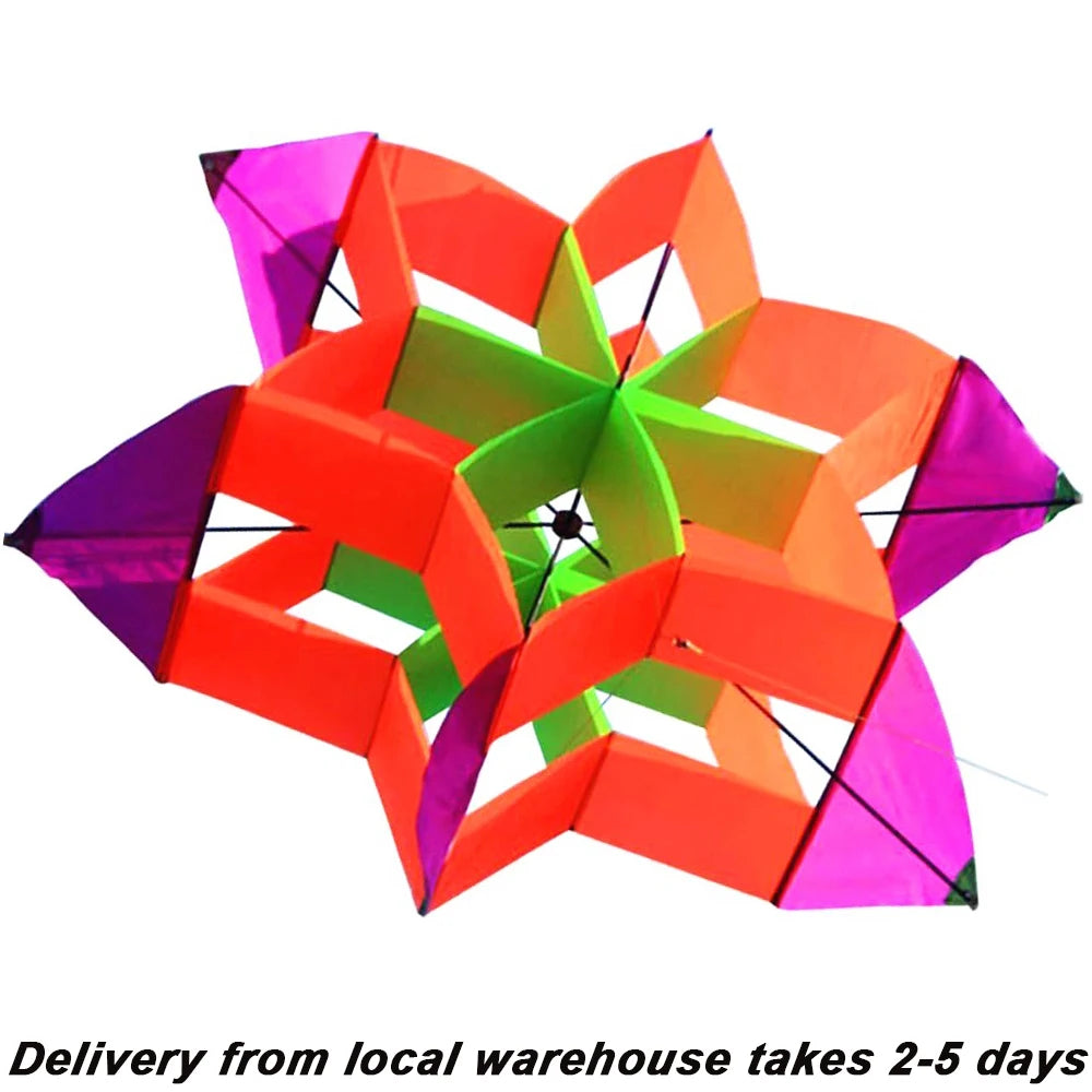 New Arrive New Style 3D Flower Kite With Handle & Line Good Flying