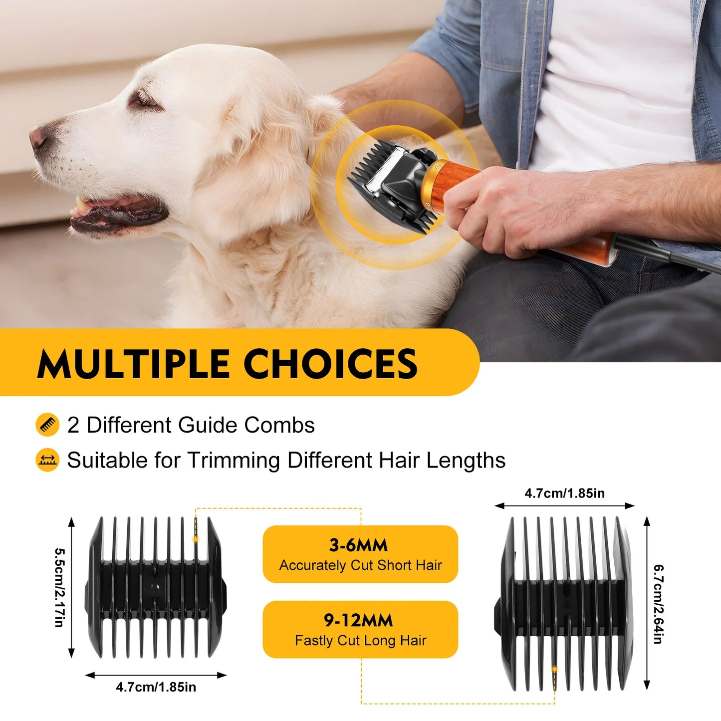 Sheep Shears Animal Clipper Wood Electric Sheep Goat Clipper Shears Wool Shearing for Rabbit Dog Animal Farm 55W