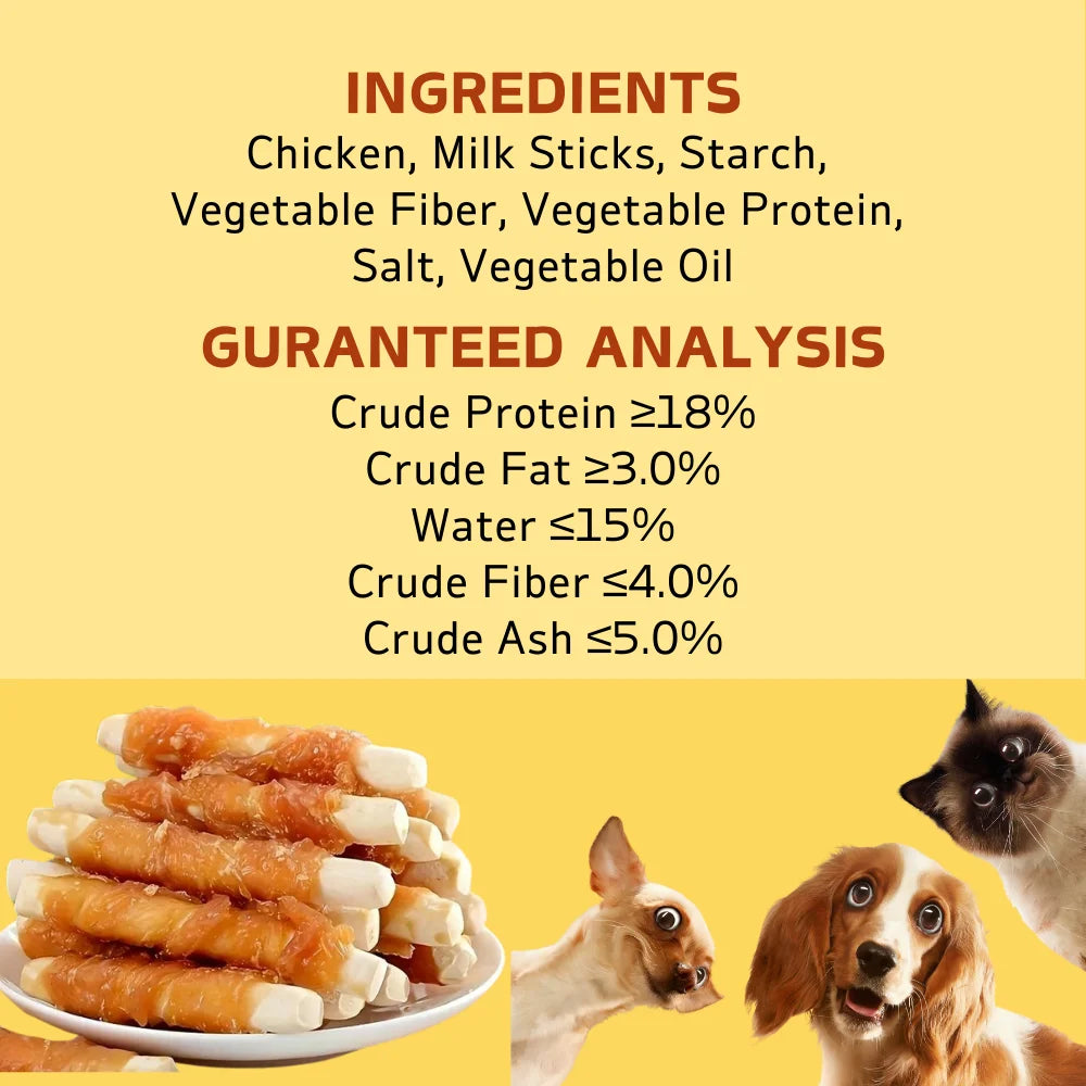 200g/400g(7.05oz/14.1oz) Dog Treats For Small, Medium, & Large Dog - Made With Chicken Milk, Healthy, Easily Digestible