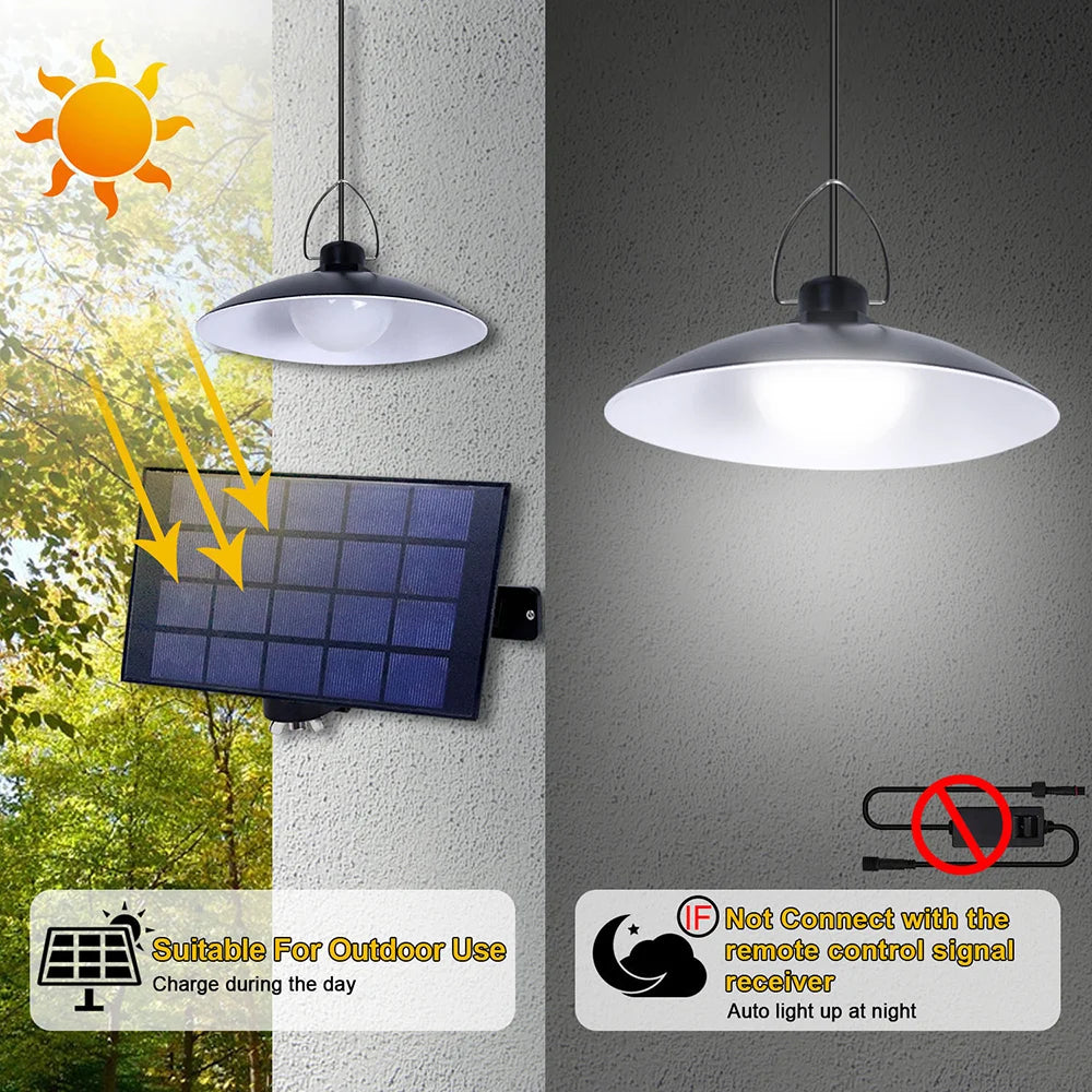 1/2/3/4Head Solar LED Pendant Light Remote Control Outdoor Indoor Solar Lamp Waterproof Security Lighting For Garden Porch Patio