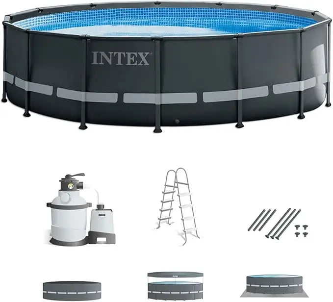 INTEX Above-Ground Swimming Pool Set, Ultra XTR 14ft x 42in with Sand Filter Pump & Ladder