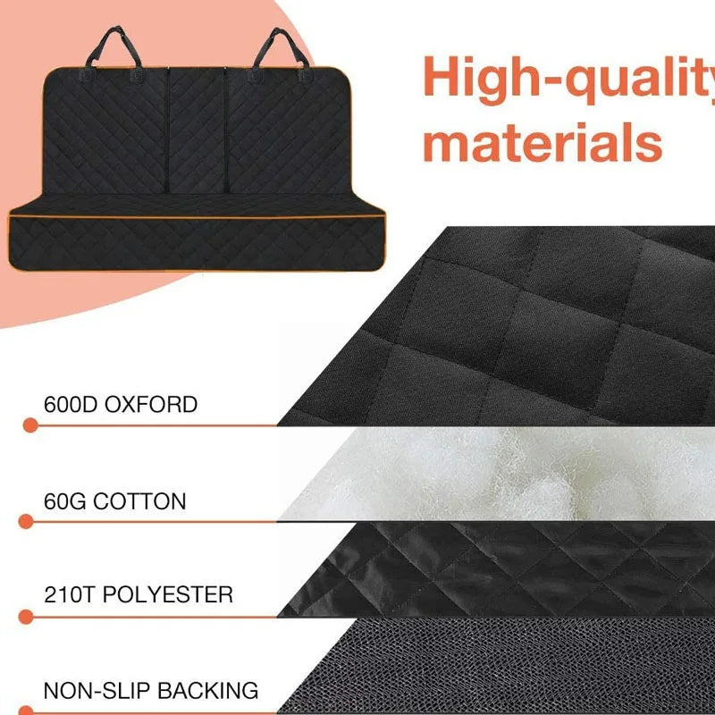 Waterproof Dog Car Seat Bed Inner Outdoor Sport Cover Non-Slip Pet Back Seat Mat Dirt Proof Travel Cushion Protector for Pets