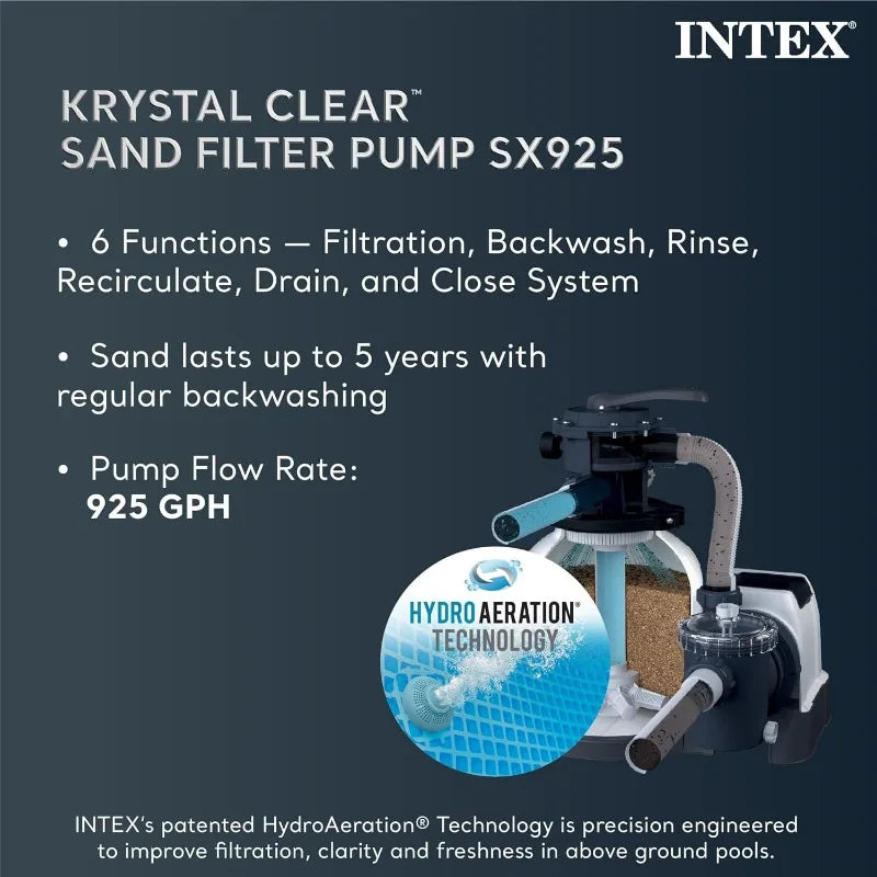 INTEX Above-Ground Swimming Pool Set, Ultra XTR 14ft x 42in with Sand Filter Pump & Ladder