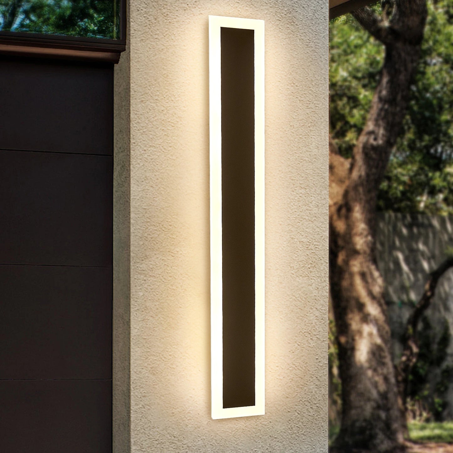 Outdoor Wall Light, Black Iron Base, Acrylic Shade, IP65 Waterproof, Ideal for Porch, Garden, Entryway, Easy to Install