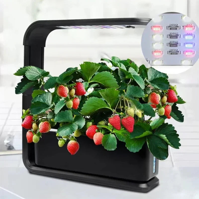 3 Pods Hydroponics Growing System, Intelligent Soilless Hydroponic Planting Machine Home Office Decoration with Plant Lamp
