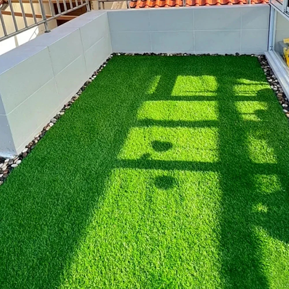 10 Pcs 12 Inchx12 Inch Square Artificial Grass Mat Interlocking Fake Grass Deck Turf Tiles Flooring Decor Pad for Indoor Outdoor
