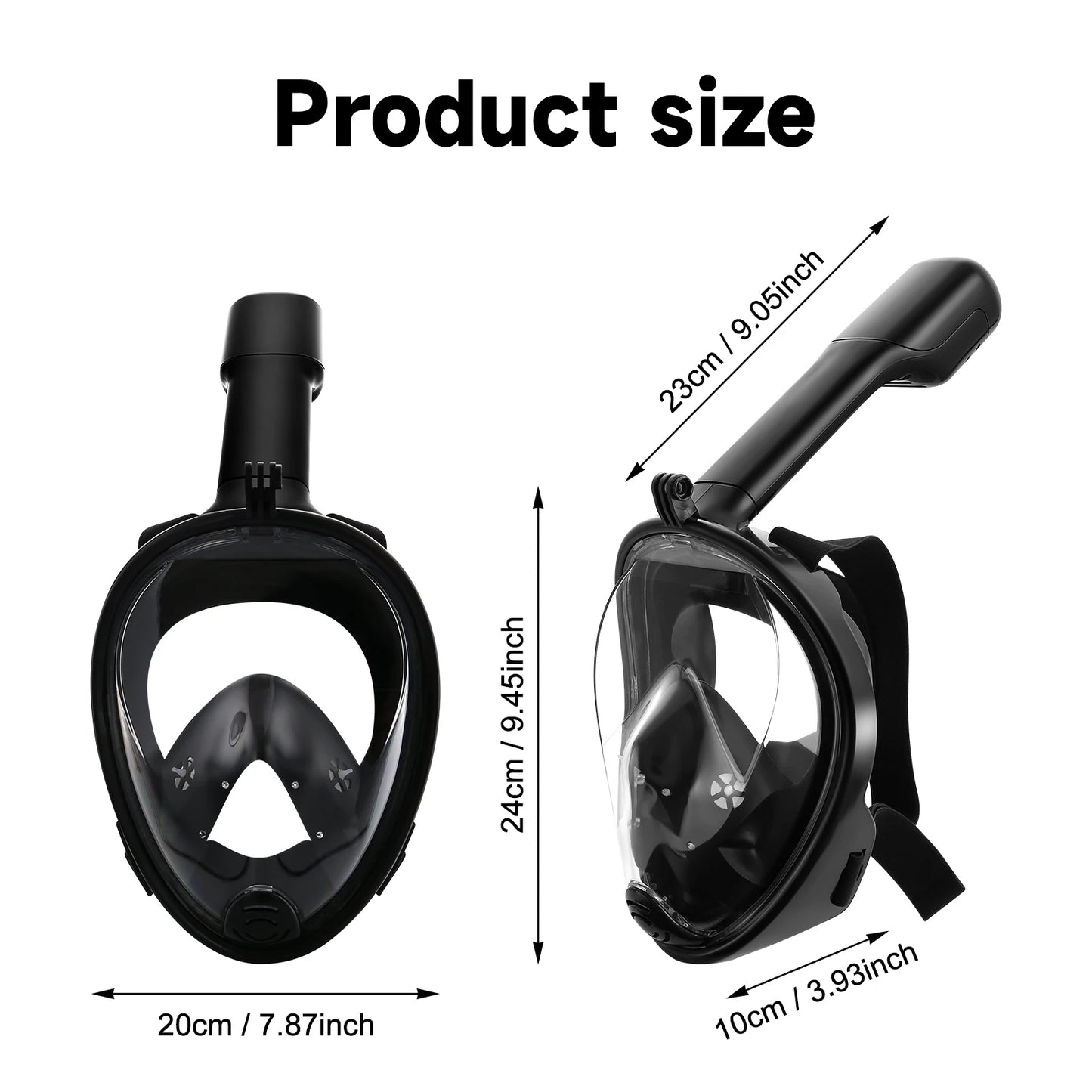 Professional Full Face Snorkel Mask Anti-Fog Anti-Leak Fit the Face Diving Mask for Adult Diving and Swimming Gear