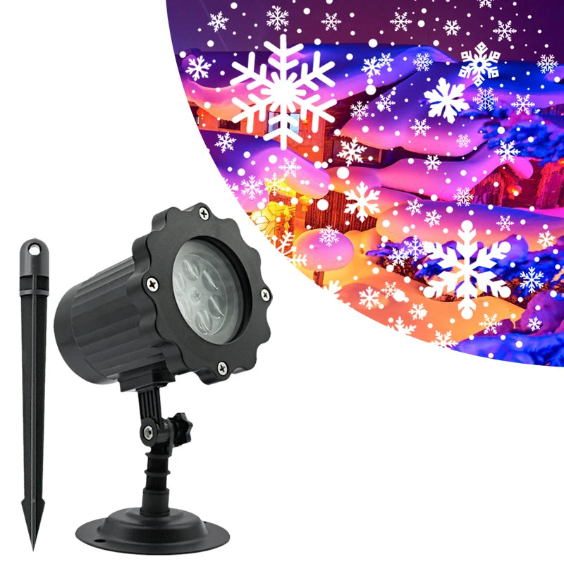 Christmas decoration Light Dynamic White Snowflake Snowy Outdoor Waterproof christmas sale Christmas Projection Light