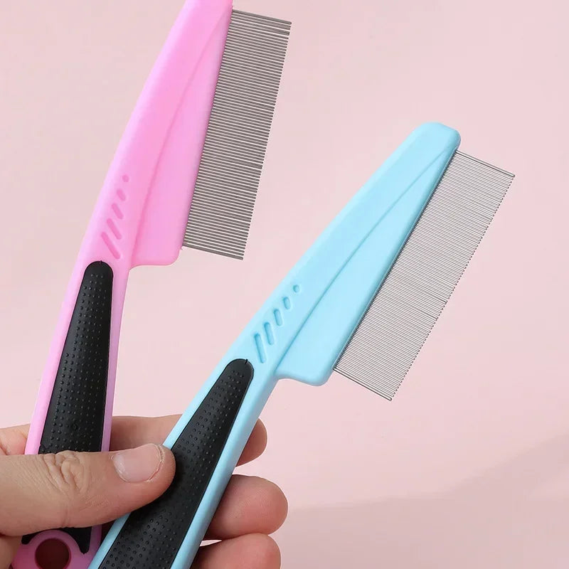 Pet Animal Care Comb Removal Flea Comb for Cat Dog Stainless Steel Needle Grooming Louse Remove Lice Close-Tooth Grate Comb