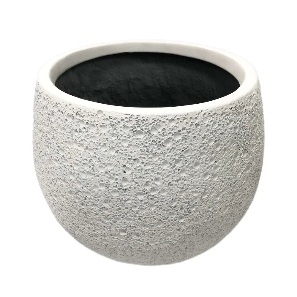 Resin Moon Planter 13in Weather Resistant Garden Decor Planter Flowers Herbs Succulents Outdoor Planter with Drainage Holes