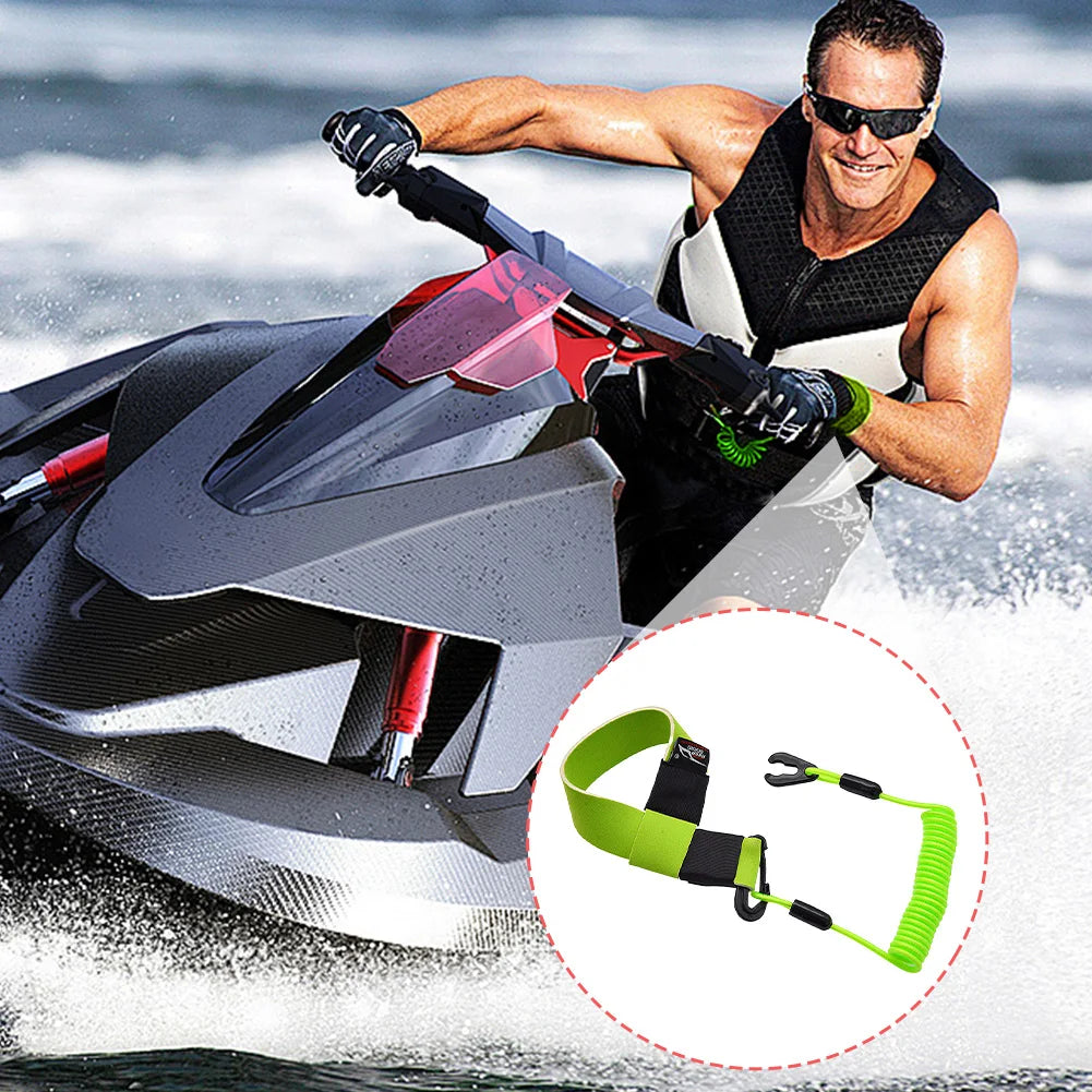 1-5PCS Jet Ski Safety Lanyard Adjustable Boat Motor Safety Tether Lanyard with Buckle Emergency Flameout Rope for YAMAHA Jet Ski