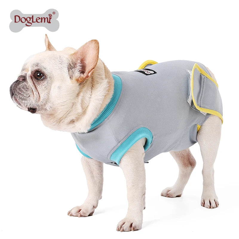 Dog Recovery Suit Cool Breathable Wound Surgical Clothes Dogs Anti-Licking Pet Onesies Vest Post Surgery Dog Sterilization Suit
