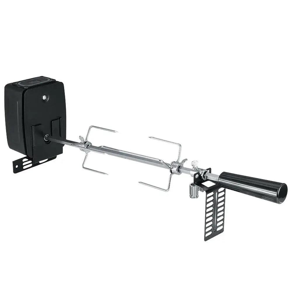 BBQ Spit Rod Meat Forks Stainless Steel Rotisserie Kit Electric Barbecue Rack BBQ Grill Tools w/ Motor
