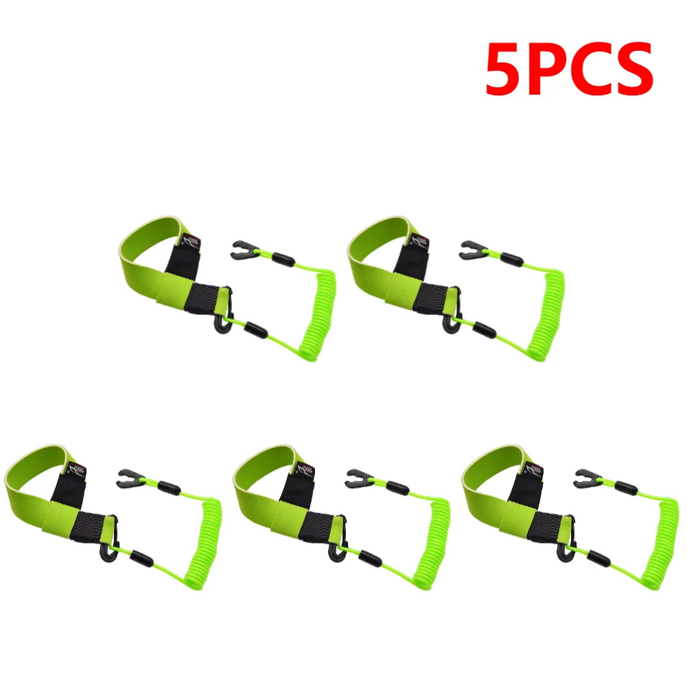 1-5PCS Jet Ski Safety Lanyard Adjustable Boat Motor Safety Tether Lanyard with Buckle Emergency Flameout Rope for YAMAHA Jet Ski