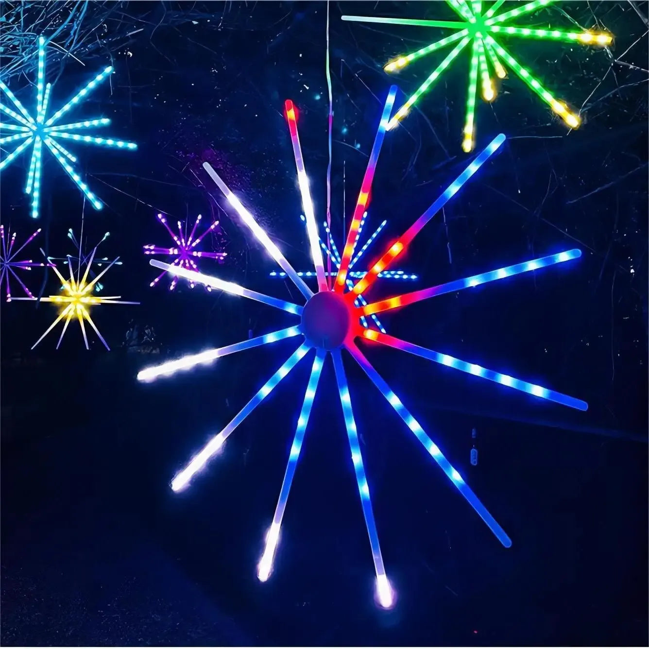 Smart Firework Lights Indoor, Remote Control RGB Color Changing Led Lights for Bedroom, 22 Modes,Led Strip Lights for USB