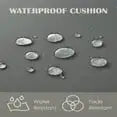 Chair Cushions For Outdoor Furniture Set Of 2, Waterproof Outdoor Seat Cushions, Garden Sofa Couch Thicked Chair Cushions With