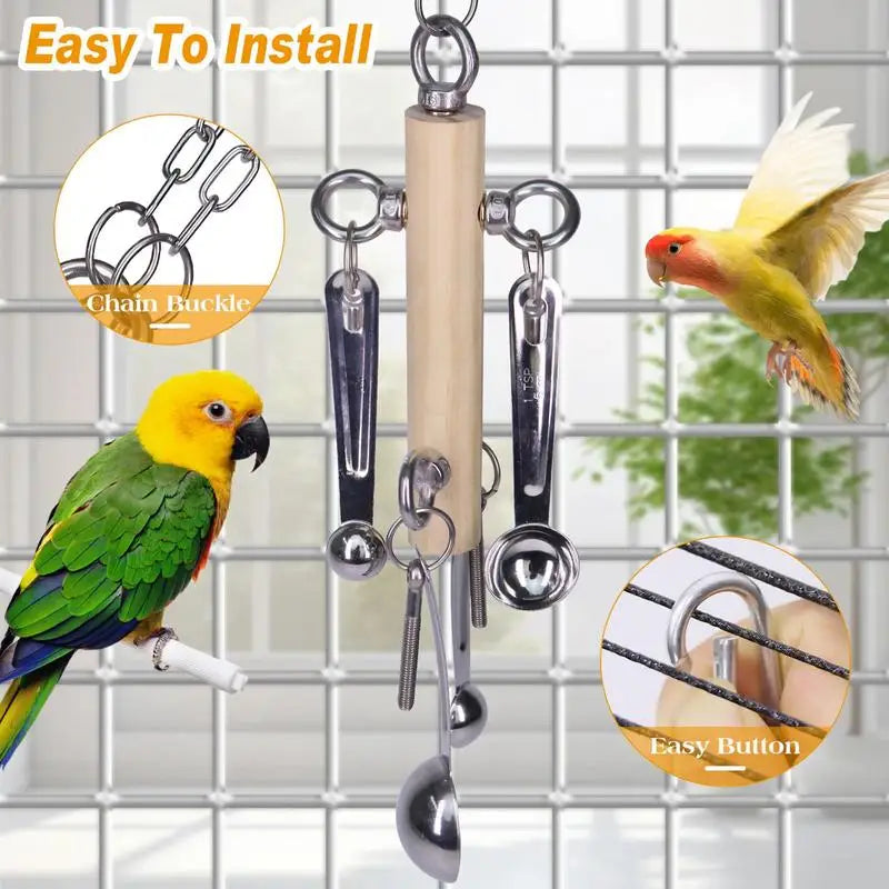 Parrot Toys Interactive Bird Cage Toy Educational Puzzle