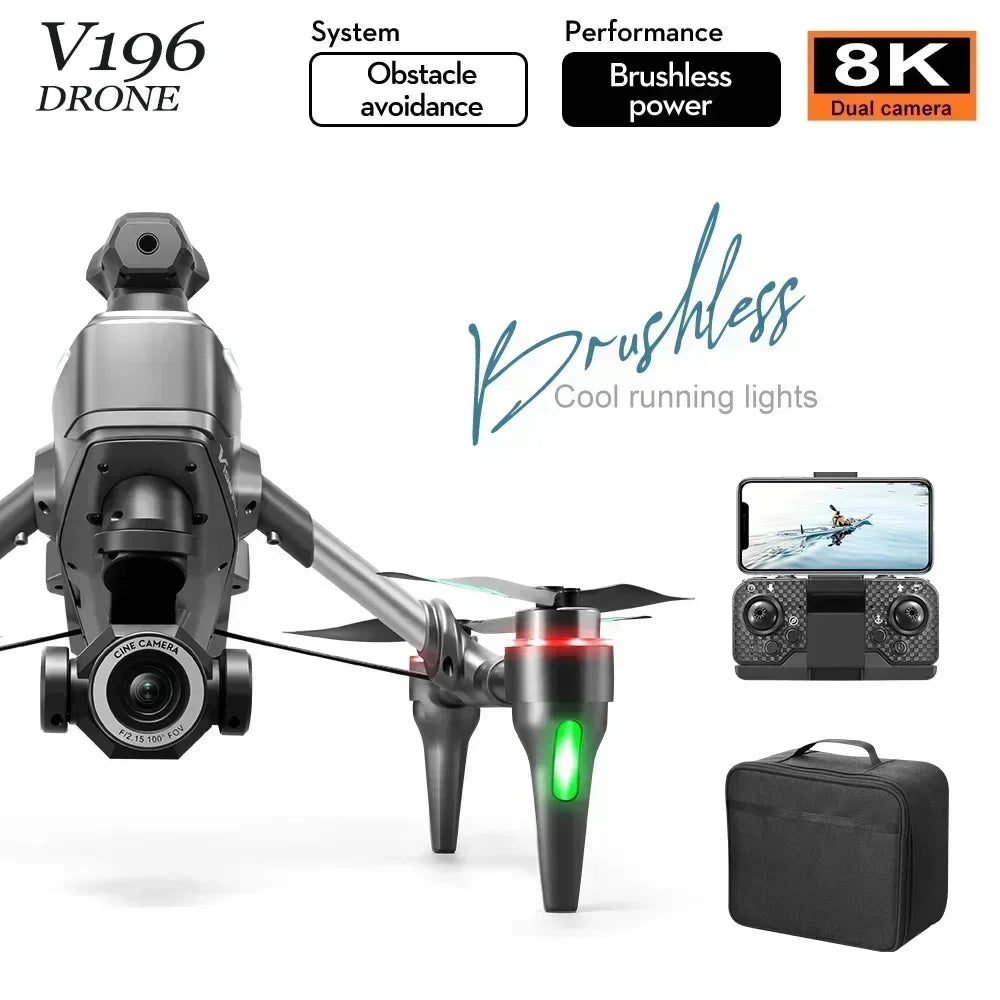 2024 V196 Original GPS Dron 5G Professional 8K HD Aerial Photography Dual-Camera Omnidirectional Obstacle Avoidance Drone Gift