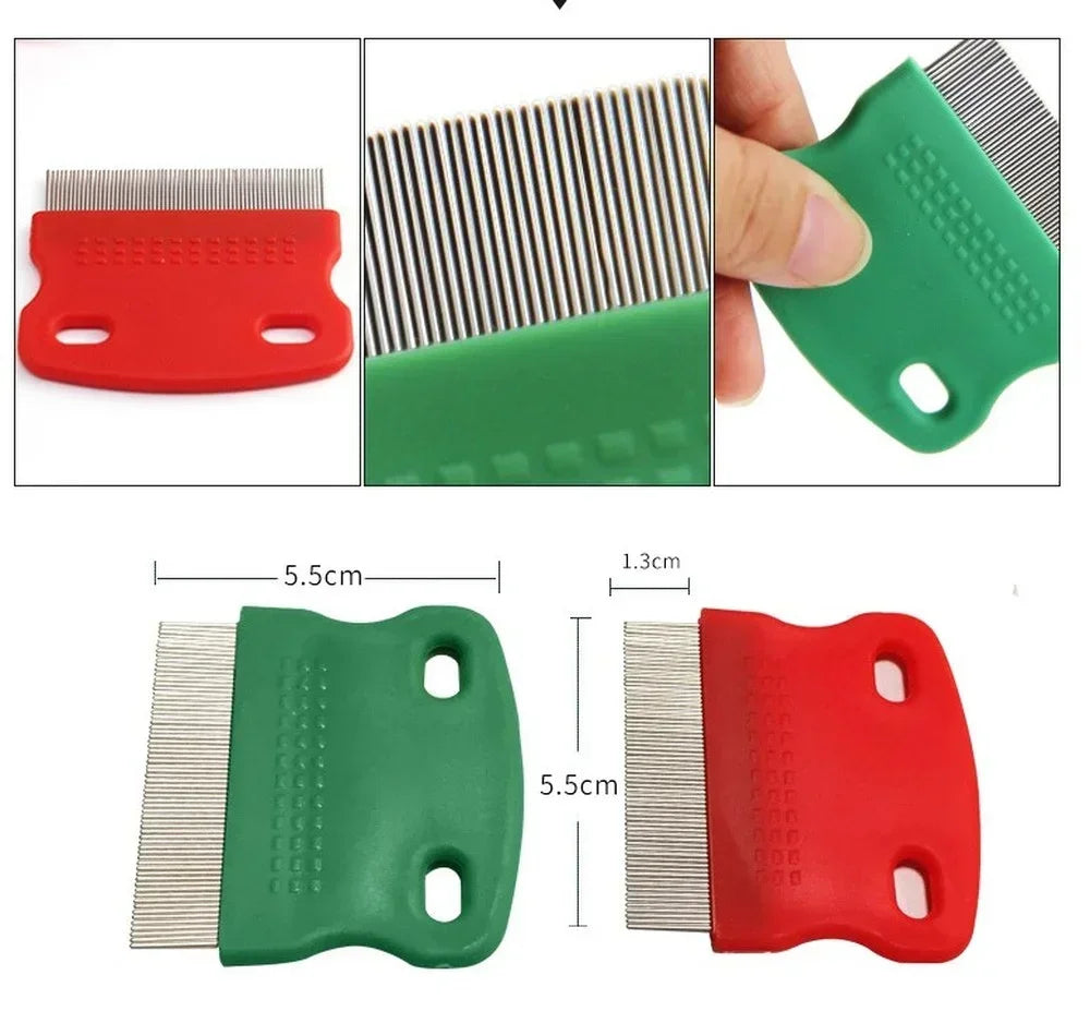 Hair Cat Grooming Comb Flea Pet Combs Pig Steel Removal Pets Guinea Hair Brush Thick Stainless And Lice Fur Rabbit For Dog Long