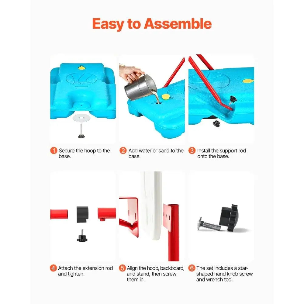 Adjustable Kids Basketball Hoop Portable Outdoor Court for Easy Assembly and Durable Play