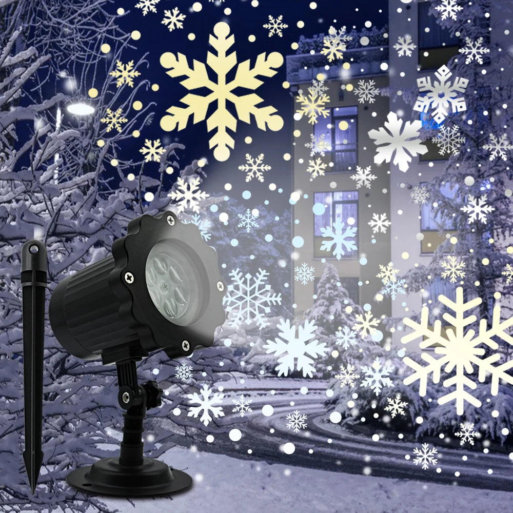 Christmas decoration Light Dynamic White Snowflake Snowy Outdoor Waterproof christmas sale Christmas Projection Light