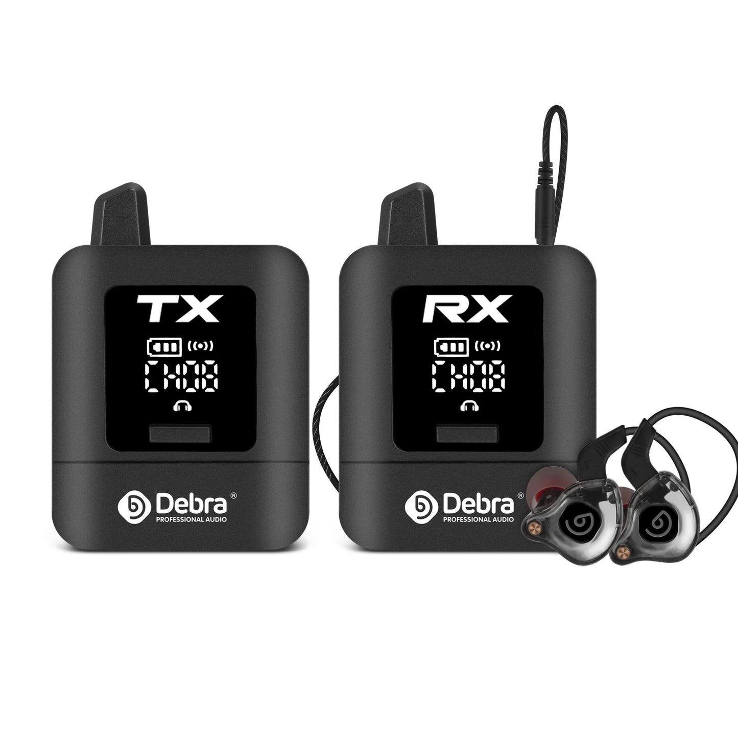 Debra New ST-MINI Stereo Wireless In-Ear Monitor System, 2.4G Digital Signal Transmission, for Live Broadcast, Stage Performance