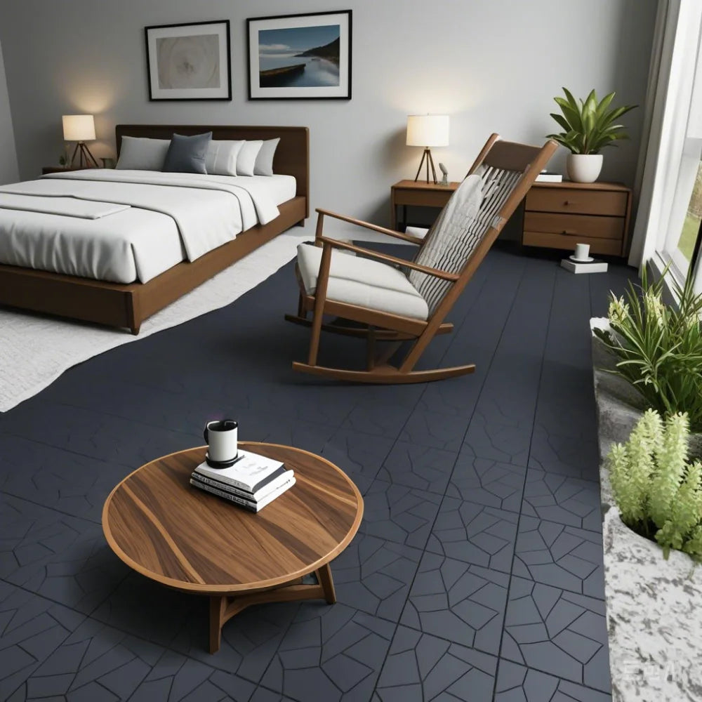 Stone Style 12" Patio Deck Tiles, DIY Module Interlocking Decking Tiles Floor Tile Outdoor and Indoor,Easy and Quick