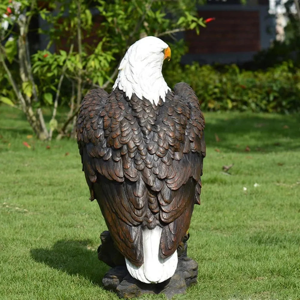 Garden and Yard Statue-Flight of Freedom American Bald Eagle Hanging Bird Statue Hand-Painted Eagle Decor-Bald Eagle Statue