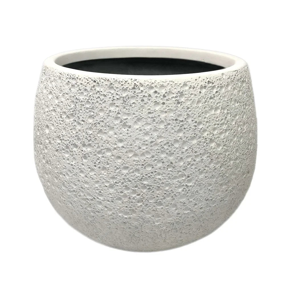 Resin Moon Planter 13in Weather Resistant Garden Decor Planter Flowers Herbs Succulents Outdoor Planter with Drainage Holes