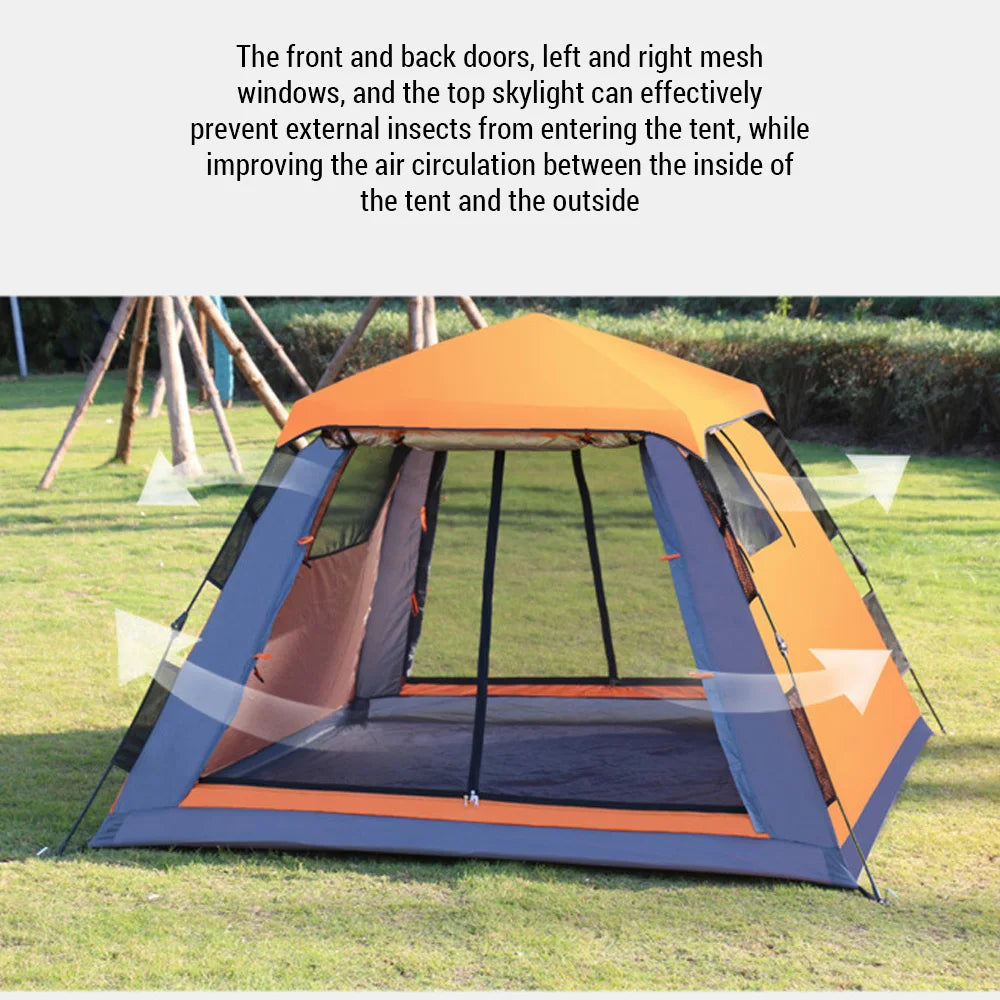 Hydraulic Canopy Tent Outdoor Automatic Quick Open Tent Waterproof Camping Tent 3-4 Person Instant Setup Tent Instant Setup Tent