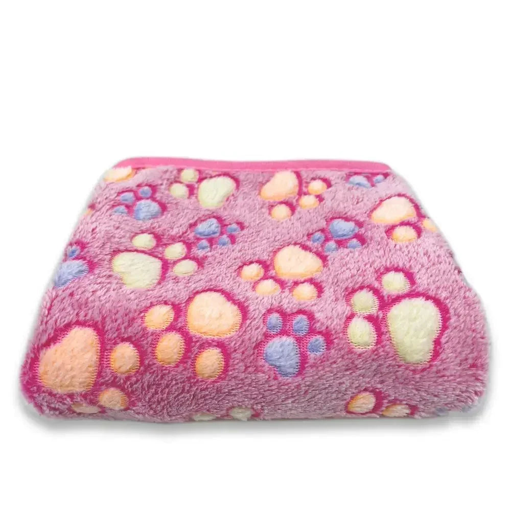 S-L Thin Pet Blanket Winter Dog Bed Mat Foot Print Warm Sleeping Hamster Rabbit Beds Coral Fleece Dog Blanket Bed Warm Cat Beds