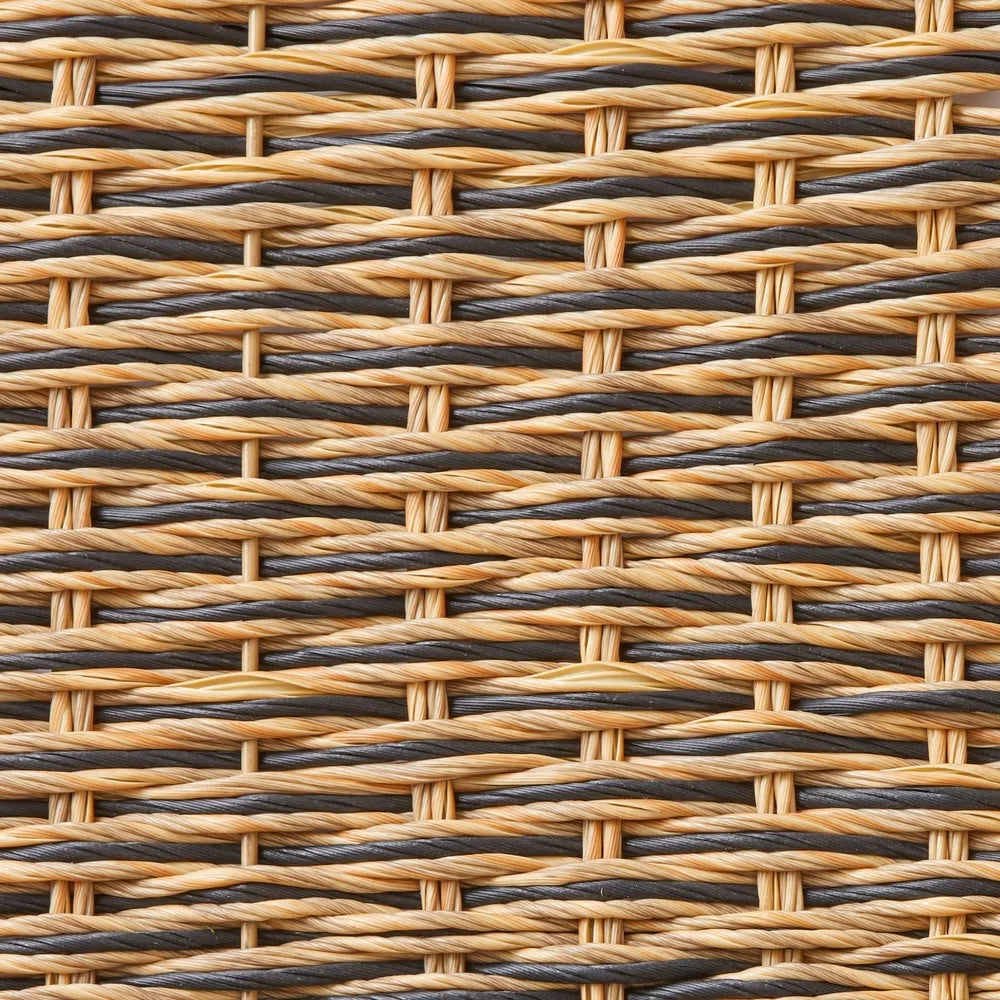 Handwoven Rattan Oval Caddy Set 2 Pack Storage Basket with Divided Compartments Kitchen Patio Dining Essentials