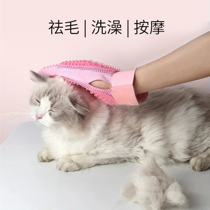 Pet Glove Cat Grooming Glove Cat Hair Deshedding Brush Remover Brush For Animal Gloves Dog Comb for Cats Bath Clean Massage Hair
