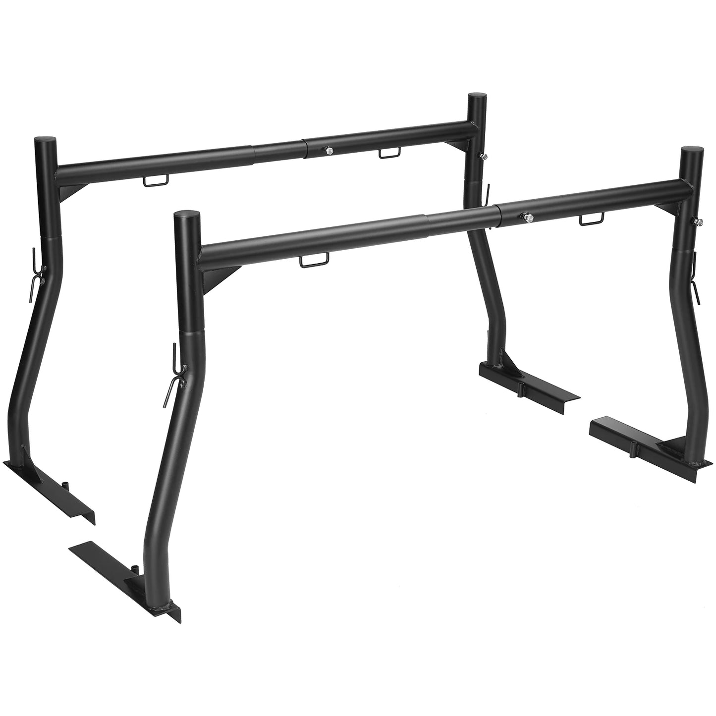 VEVOR 46-71inch Extendable Truck Ladder Rack 800 lbs Capacity Steel Rack for Truck with Non-Drilling J-bolts for Kayak Surfboard