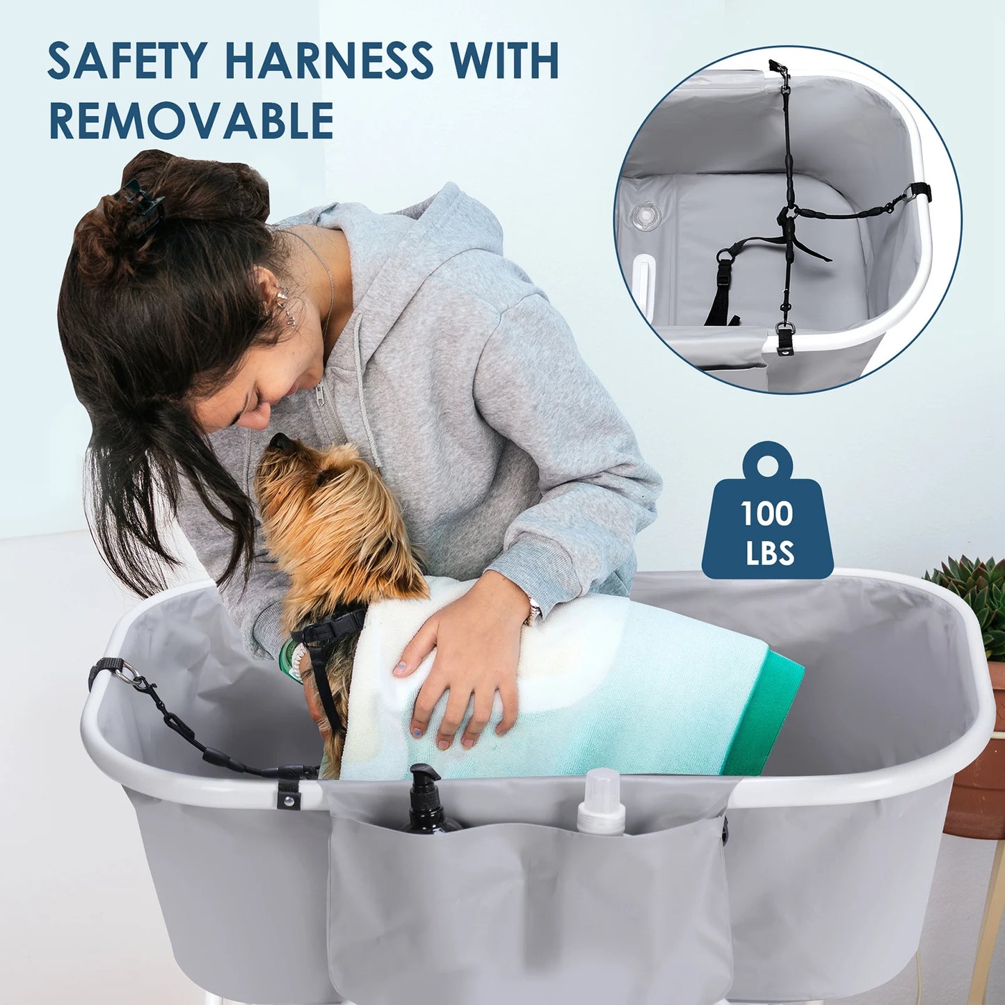 New Portable Pet Bathtub Foldable Elevated Small Medium Dog Bath Tubs for Bathing Shower Grooming Dog Washing Pool for Mascotas