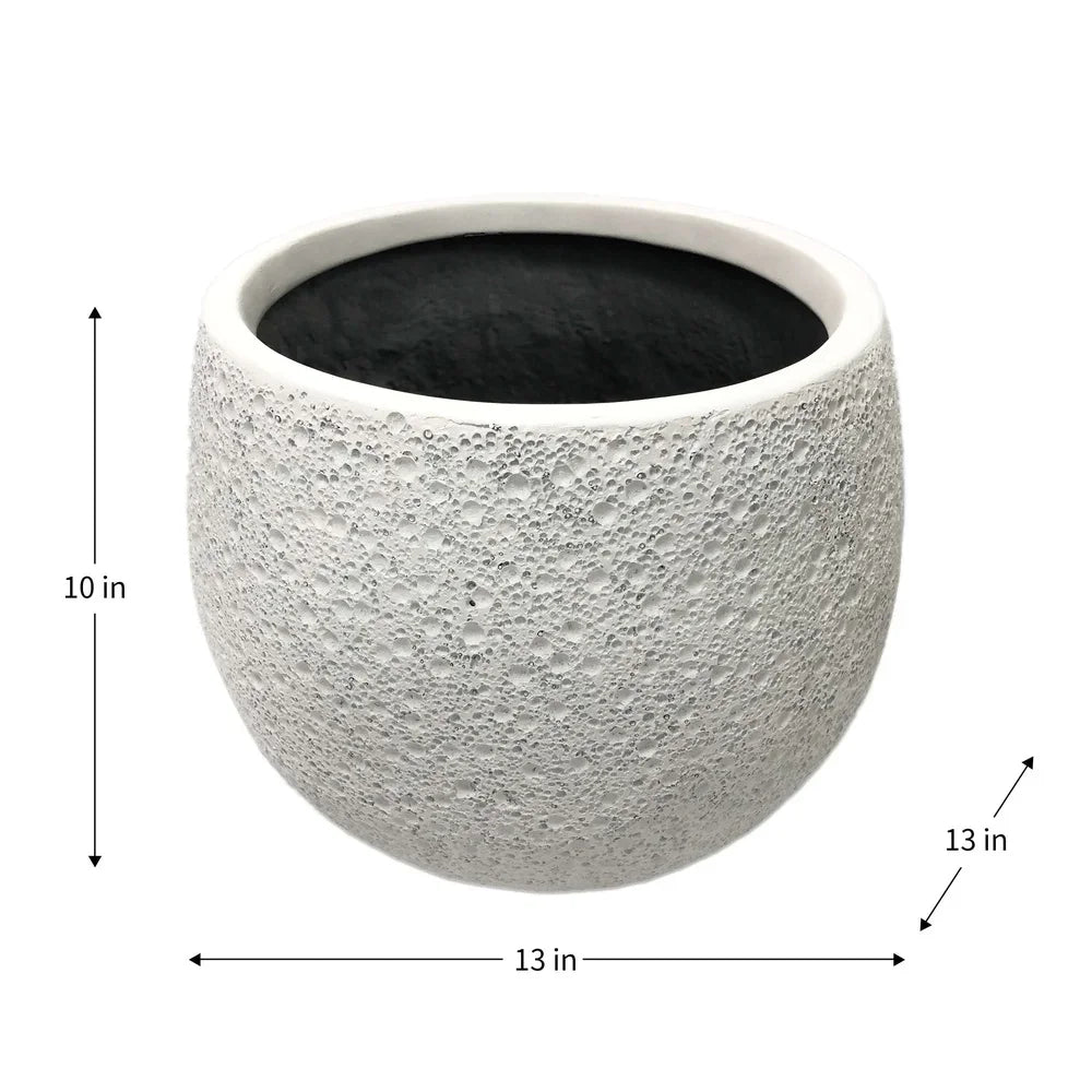 Resin Moon Planter 13in Weather Resistant Garden Decor Planter Flowers Herbs Succulents Outdoor Planter with Drainage Holes