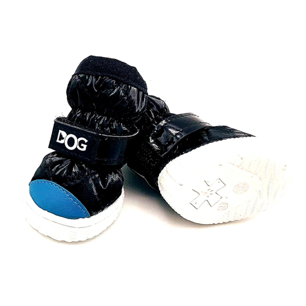 Snow Boots for Dogs Waterproof Thicken Fleece Lining 4PCS Winter Dog Shoes for Small Dog Soft Rubber Sole Anti-Slip Pet Booties