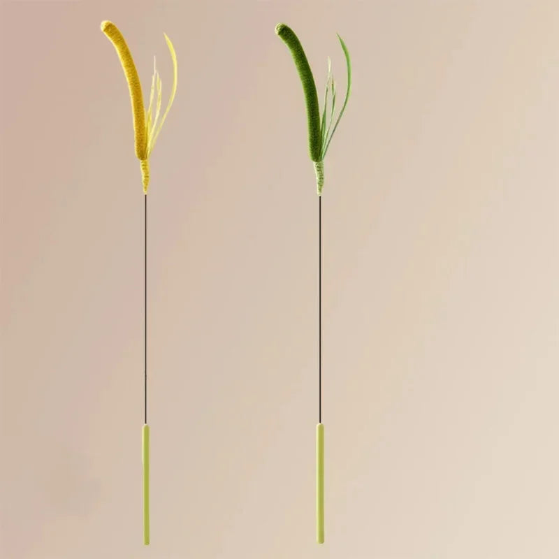 Cat and Dog Grass Chew Toy Teaser Stick Natural Bite Resistant Dental Teeth Cleaning Self Soothing Play Durable Pet Toys Cat Tea