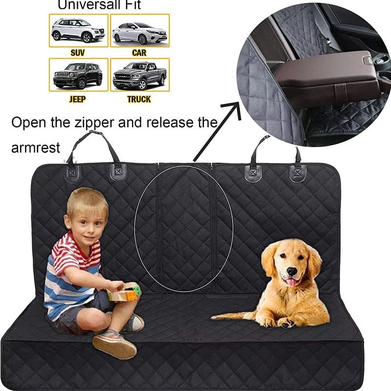 Waterproof Dog Car Seat Bed Inner Outdoor Sport Cover Non-Slip Pet Back Seat Mat Dirt Proof Travel Cushion Protector for Pets