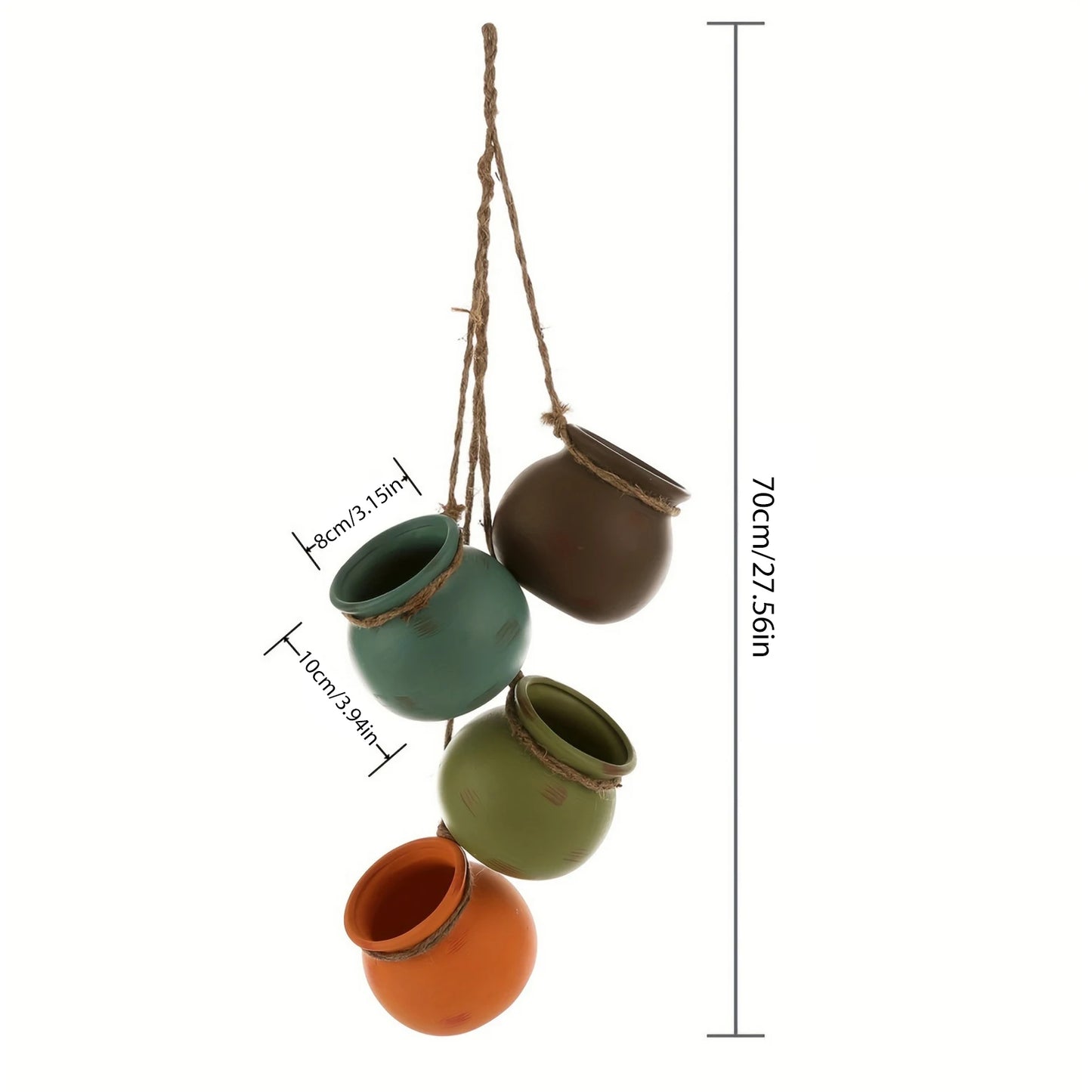 Hanging Planter for Indoor Plants Mini Wall or Ceiling Mount Dangling Plant Pot for Home Office Dorm Living Room MIAO-US