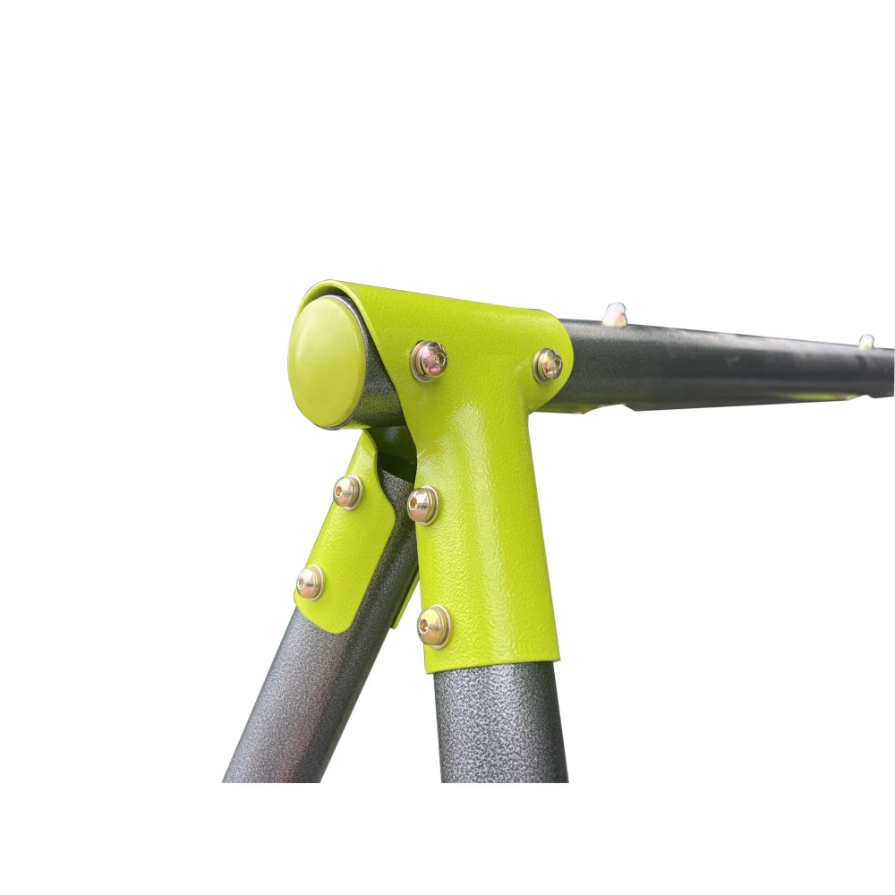 interesting triple children metal safe swing set 440lbs for outdoor playground three seat swing black and green for age 3+